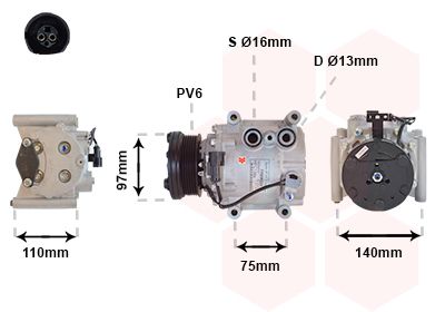 VAN WEZEL Kompressor,kliimaseade 7700K025